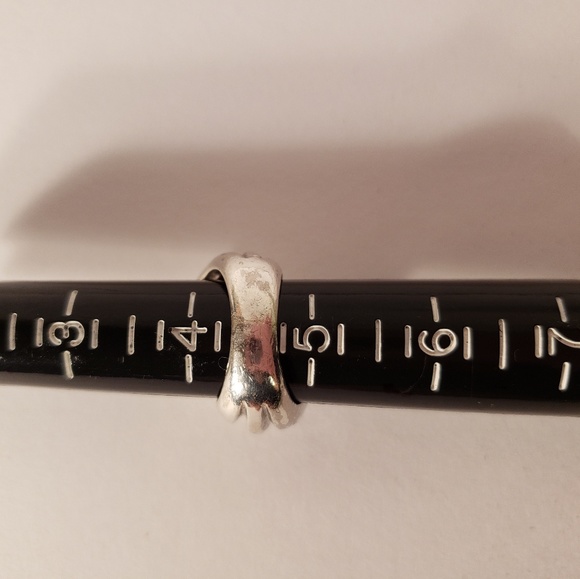 Vintage 1970s Trendy Style CZ Sterling Silver Ring - Picture 6 of 8